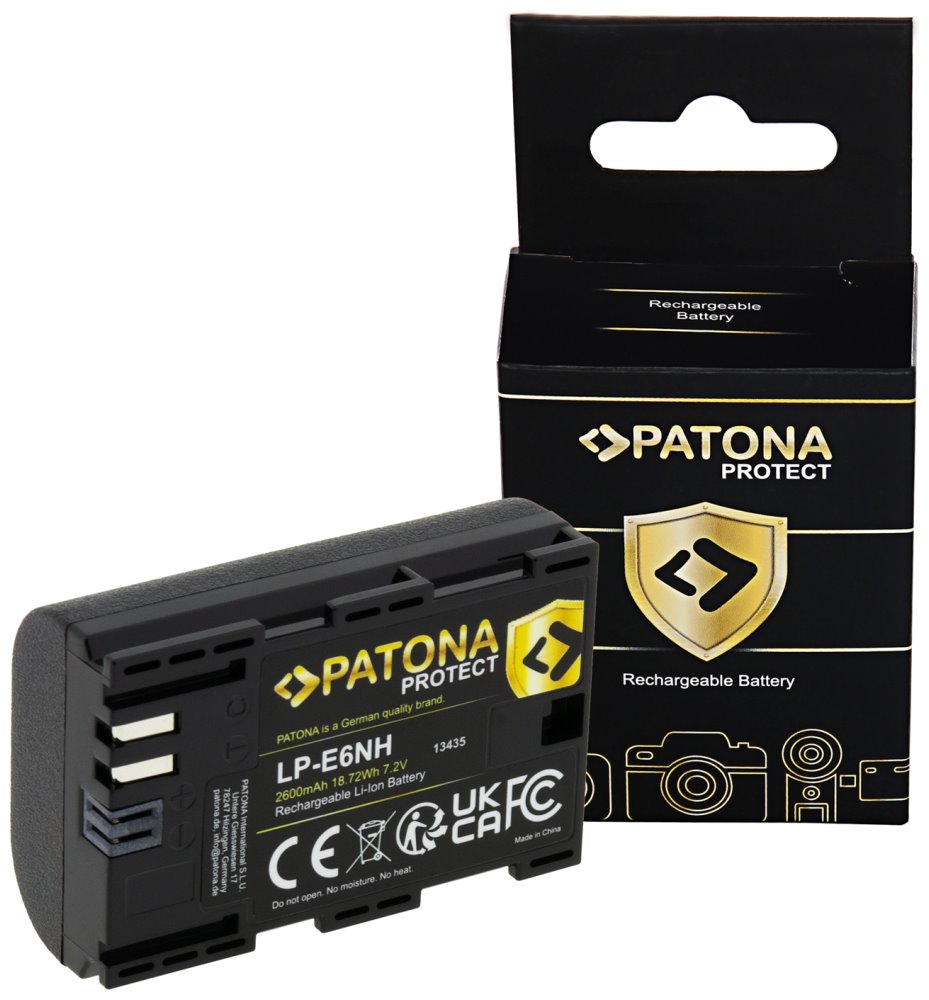 PATONA baterie pro foto Canon LP-E6NH 2600mAh Li-Ion Protect EOS R5/R6