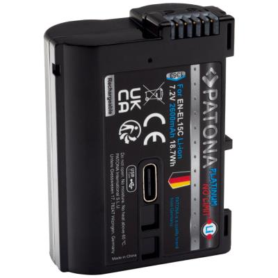 PATONA baterie pro foto Nikon EN-EL15C 2600mAh Li-Ion Platinum USB-C nabíjení