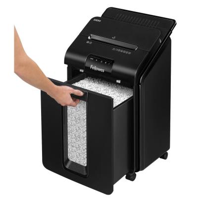FELLOWES skartovač AutoMax 100 M/ křížový mikrořez 4x10 mm/ objem koše 23 l/ stupeň utajení P-4 (důvěrné)/ černý