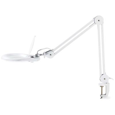 NEDIS zvětšovací stolní LED lampa/ čočka 3 dioptrie/ spotřeba 9 W/ teplota 6500 K/ světelný tok 720 lm/ bílá