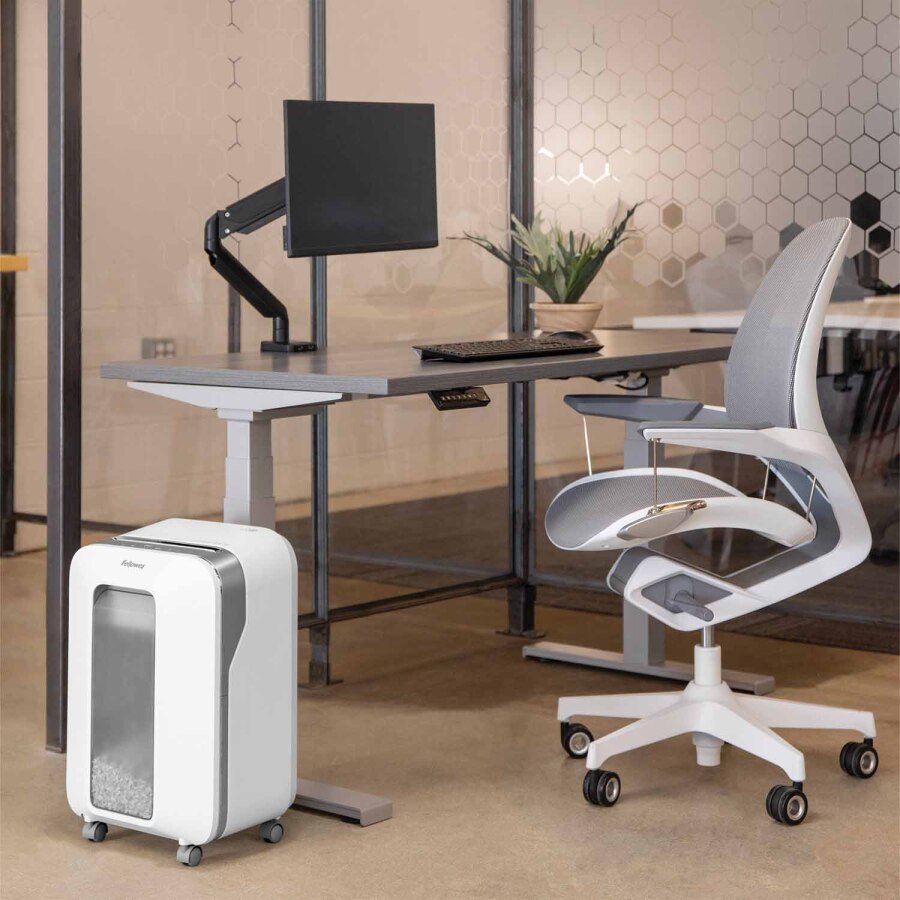 FELLOWES skartovač LX 201/ křížový řez 2x12mm/ objem koše 22 l/ stupeň utajení P-5 (tajné)/ bílý