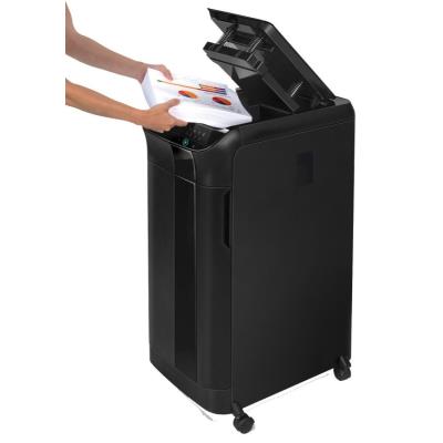 FELLOWES skartovač AutoMax 600 M/ křížový řez 2x12 mm/ objem koše 83 l/ stupeň utajení P-5 (tajné)/ černý
