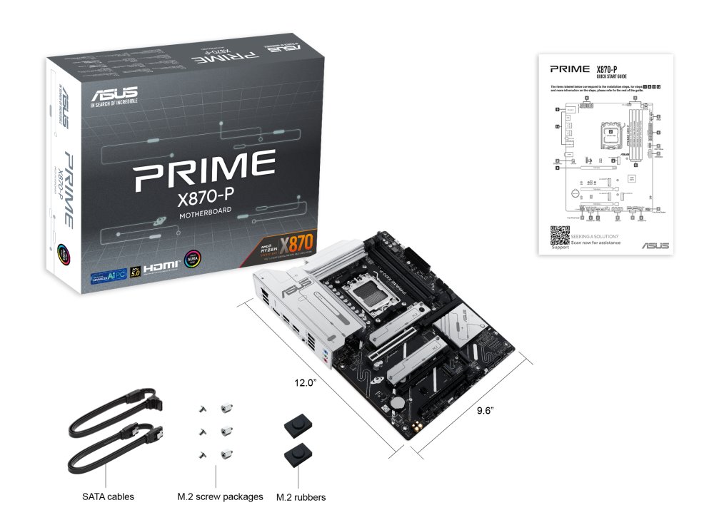 ASUS PRIME X870-P / X870 / AM5 / 4x DDR5 / HDMI / M.2 / ATX