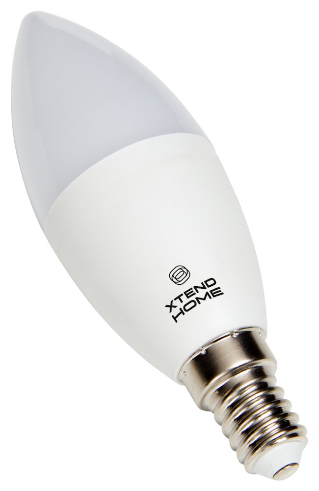 Xtend Home smart LED žárovka, E14, RGB+W, 4.8W, 450lm, barevná, stmívatelná, WiFi, Tuya