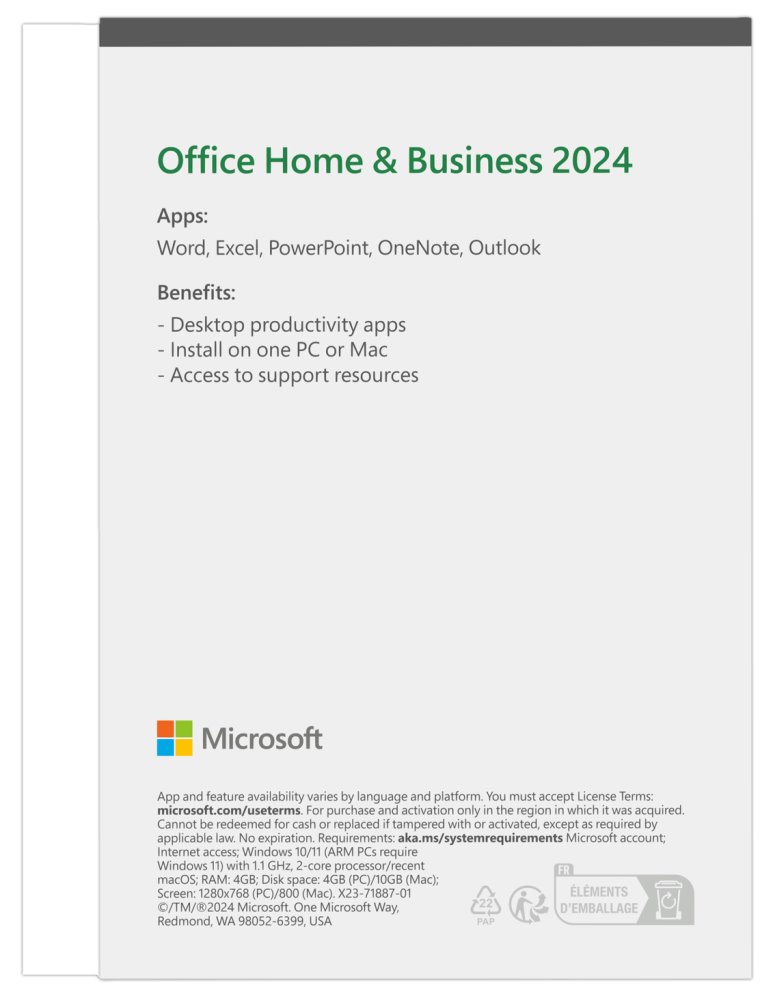 Microsoft Office pro domácnosti a podnikatele 2024 Slovak Medialess