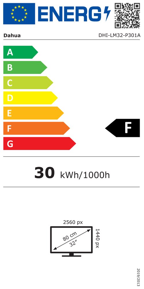 DAHUA 32" LED LM32-P301A/ IPS panel/ 2560x1440 (QHD)/ 1200:1/ 4ms/ 350 cd/m2/ HDMI/ DP/ USB-C/ PIVOT/ VESA 75x75/ černý