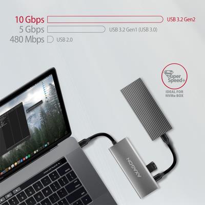 AXAGON hub USB-C / HMC-5G2 / USB 3.2 Gen2 / 2x USB-C / 2X USB-A / 1x HDMI / 4k/60 / 100W PD / 0,1m