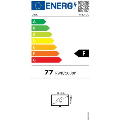 DELL P5525QC/ 55" LED/ 16:9/ 3840x2160/ 1200:1/ 8ms/USB-C/ 2x HDMI/ 2xDP/ 2x USB/ RJ45/ COM/ 3Y Basic on-site