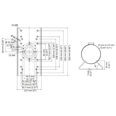 HIKVISION držák pro kameru DS-1275ZJ-SUS/ HiLook B1xxHA-LU/ D1xxHA-LU/ T2xxHA-LU/ T2xxHA-LUF