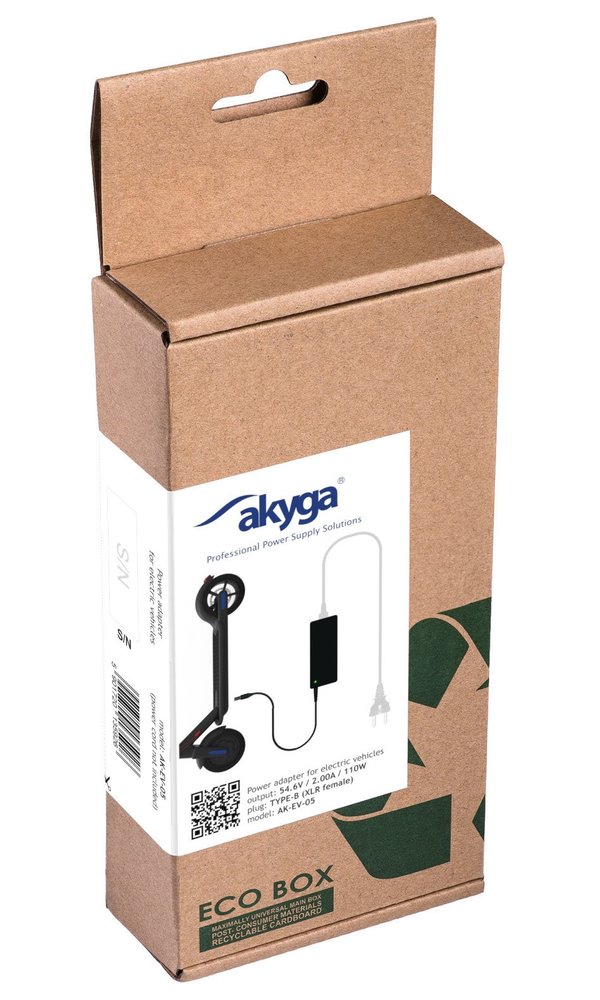 TRX Napájecí zdroj Akyga AK-EV-05 54.6V / 2.0A 110W Mini XLR Female