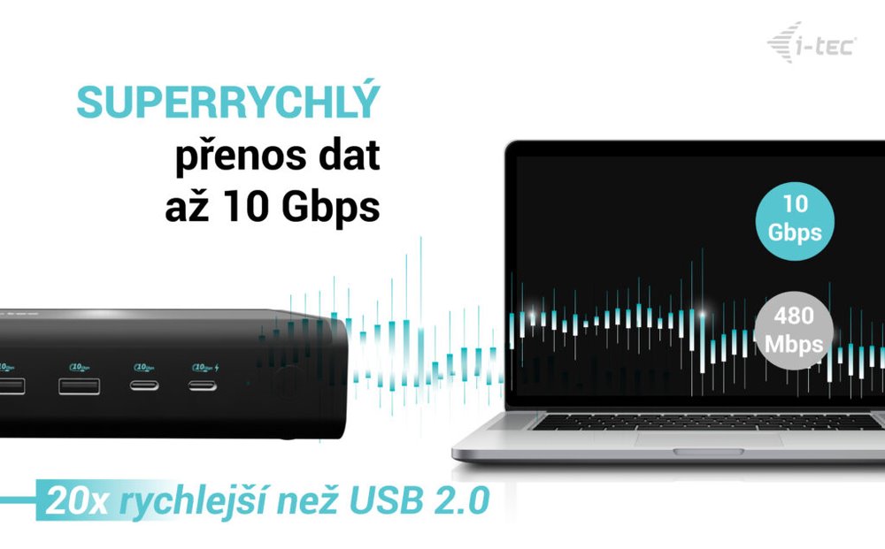 i-tec dokovací stanice Universal 6x 4K Display Docking Station, Power Delivery 140W