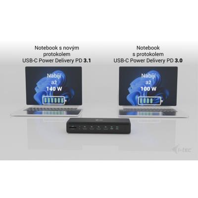 i-tec dokovací stanice Universal 6x 4K Display Docking Station, Power Delivery 140W