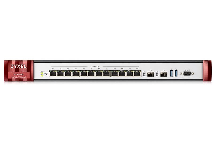Zyxel ATP700   Firewall, 12x Gigabit user-definable ports, 2*SFP, 2* USB with 1 Yr Bundle