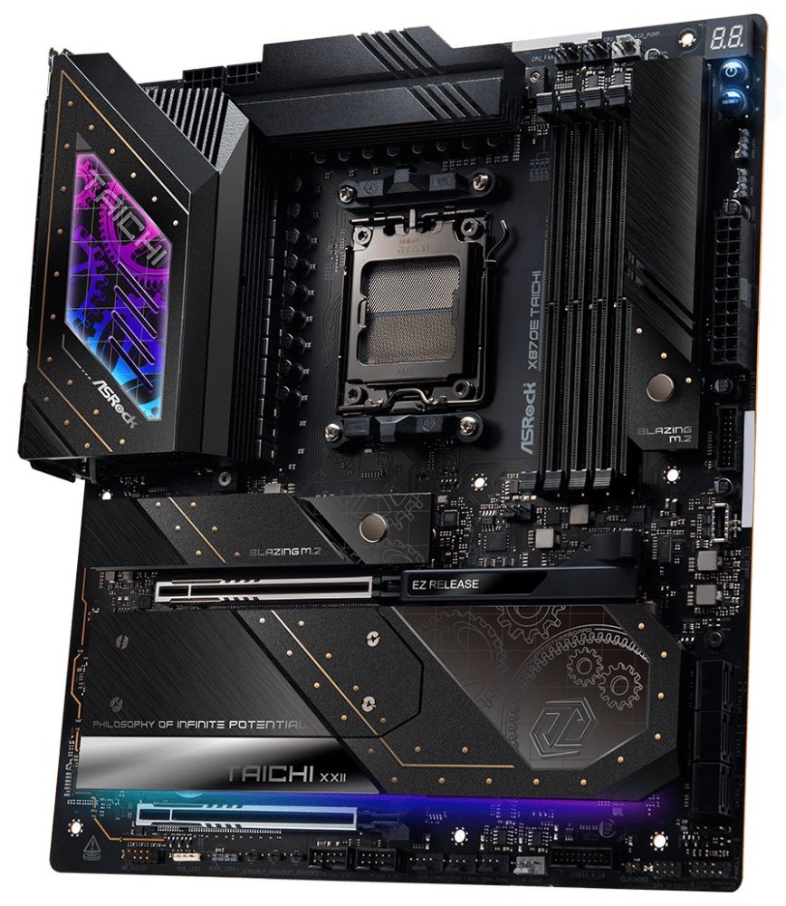 ASRock X870E Taichi / AMD X870E / AM5 / 4x DDR5 DIMM / 4x M.2 / HDMI / USB-C / WiFi / EATX