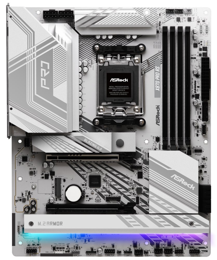 ASRock X870 Pro RS / AMD X870 / AM5 / 4x DDR5 DIMM / 3x M.2 / HDMI / USB-C / ATX