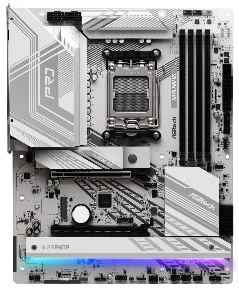ASRock X870 Pro RS / AMD X870 / AM5 / 4x DDR5 DIMM / 3x M.2 / HDMI / USB-C / ATX