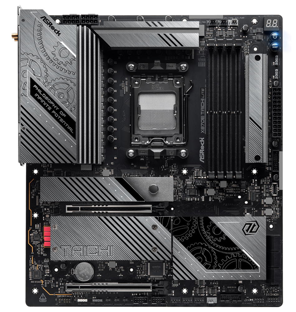 ASRock X870E Taichi Lite / AMD X870E / AM5 / 4x DDR5 DIMM / 4x M.2 / HDMI / USB-C / WiFi / EATX