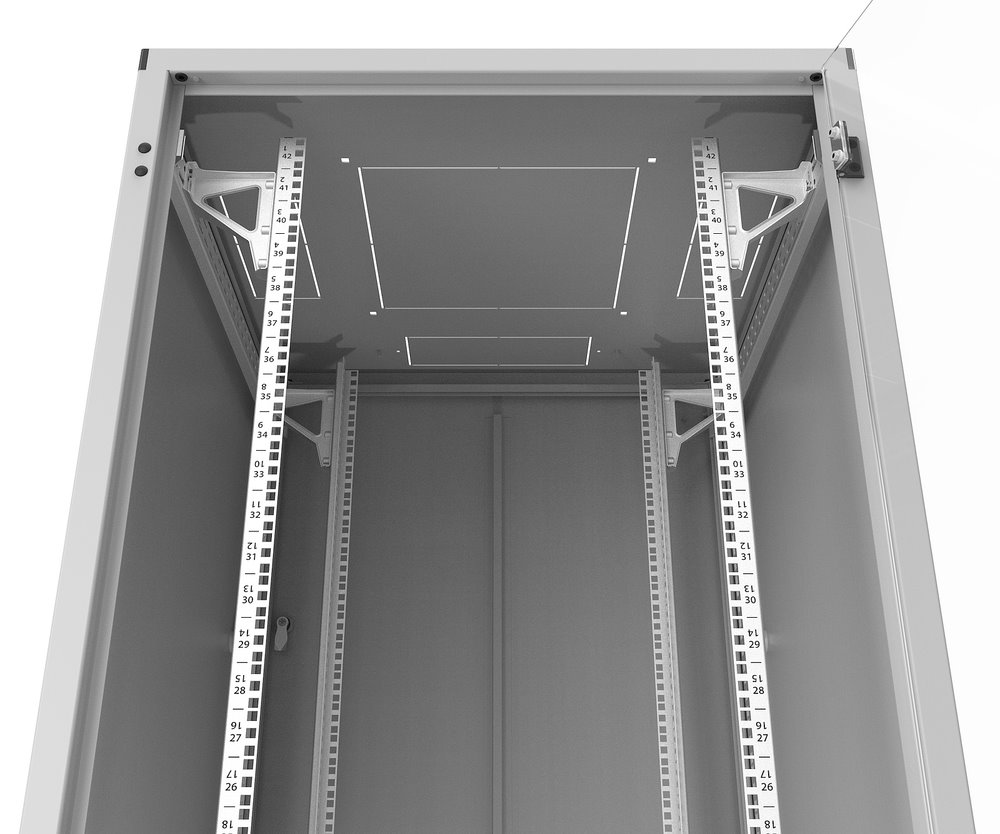 SOLARIX Rozvaděč LC-50 24U, 800x800 RAL 7035, skleněné dveře