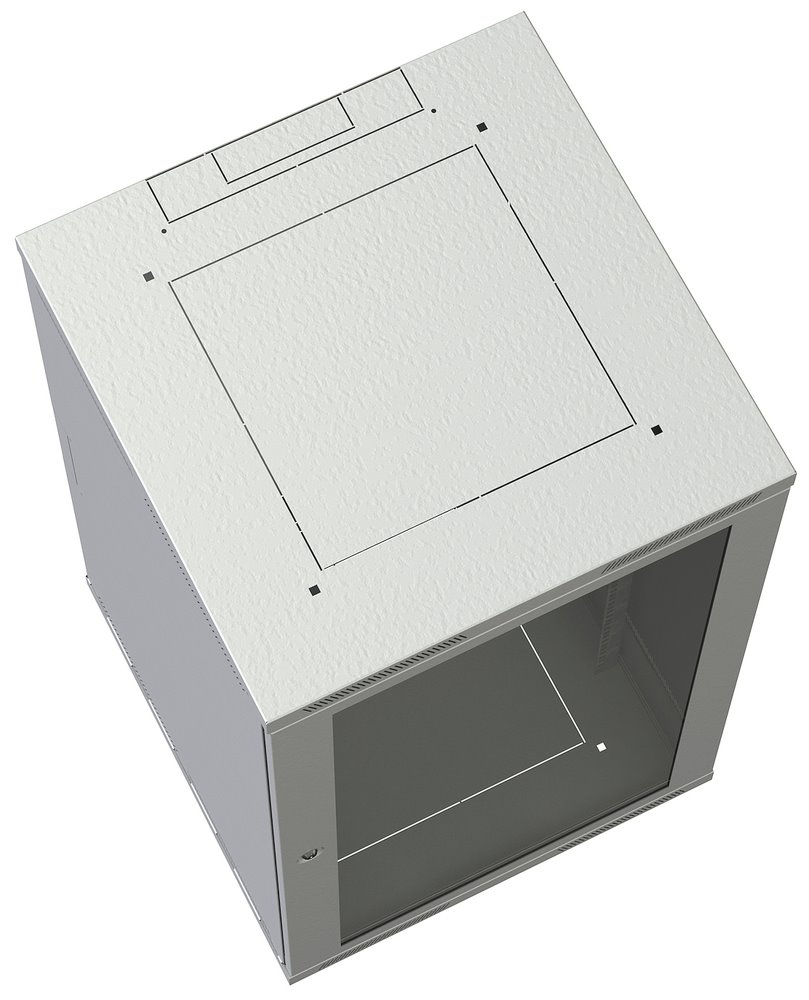 SOLARIX Rozvaděč nástěnný SENSA 12U 600mm, dveře plech, RAL 7035, SENSA-12U-66-21-G