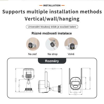 TRX Innotronik ITY-B10 Bezpečnostní Venkovní wi-fi IP kamera s vysokým rozlišením 5.0MPix