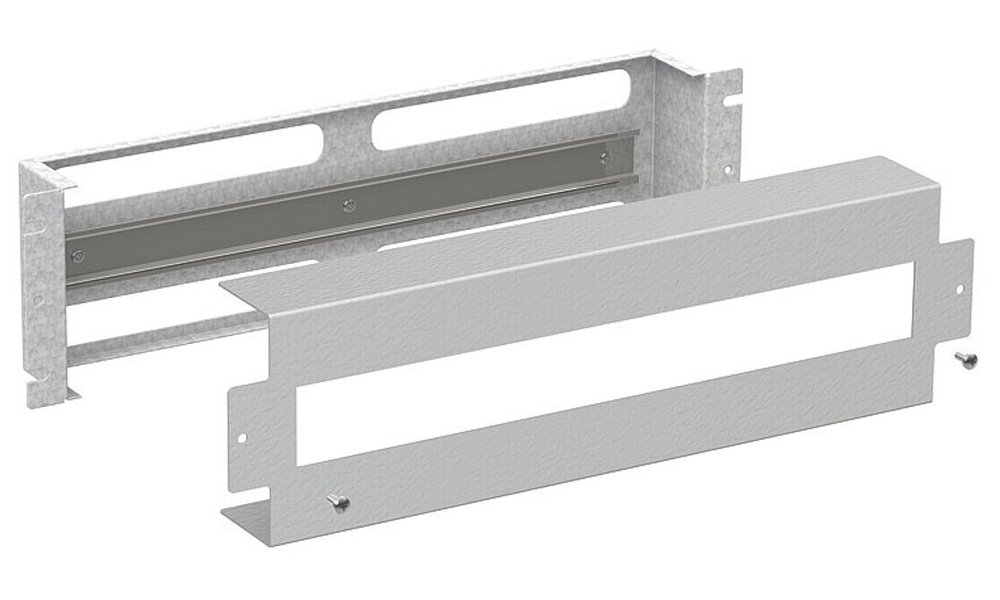 SOLARIX Instalační panel 3U s DIN lištou do 19" rozvaděče, RAL 7035, RAIL-3U-DIN