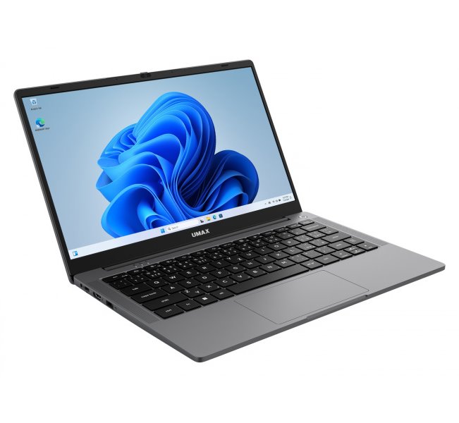 UMAX notebook VisionBook 14WN Plus/ 14,1" IPS/ 1920x1080/ N100/ 8GB/ 256GB SSD/ HDMI/ USB-C/ 3x USB 3.0/ W11 Pro/ šedý