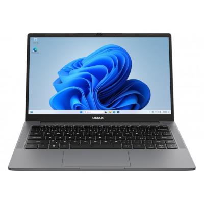 UMAX notebook VisionBook 14WN Plus/ 14,1" IPS/ 1920x1080/ N100/ 8GB/ 256GB SSD/ HDMI/ USB-C/ 3x USB 3.0/ W11 Pro/ šedý