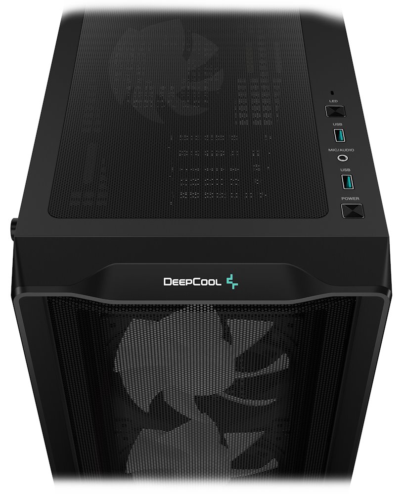 DEEPCOOL skříň CC560 MESH V2 / ATX / 4x120 mm fan ARGB / USB 3.0 / USB 2.0 / mesh panel / černá