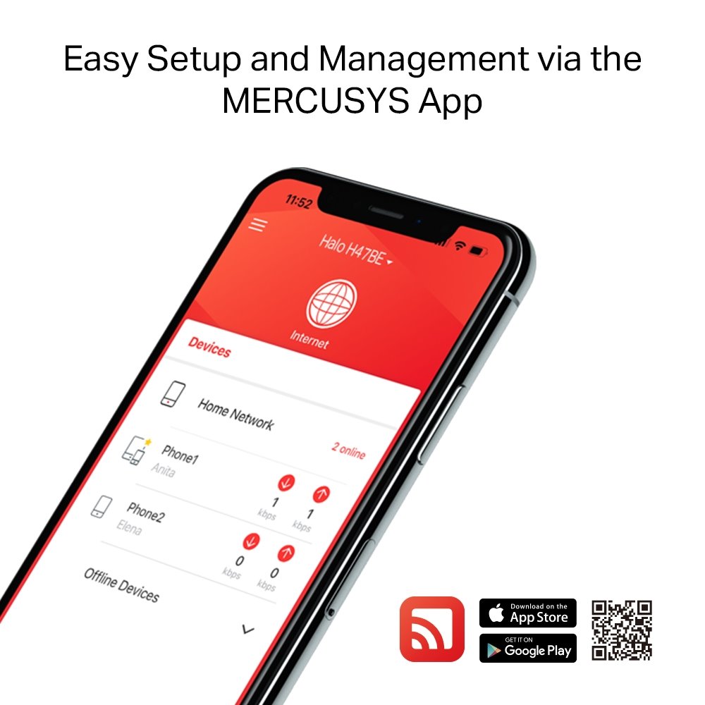 TP-Link Mercusys Halo H47BE(2-pack) WiFi systém, WiFi 7, BE9300, 1,5GHz Quad-Core CPU, 3x 2,5GWAN/LAN