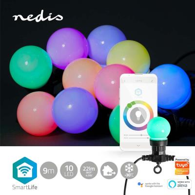 NEDIS Wi-Fi chytré dekorativní LED/ RGB/ 10 LED's/ Android & iOS/ Nedis® SmartLife/ 9 m