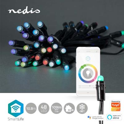 NEDIS Wi-Fi chytré dekorativní LED/ RGB/ 48 LED's/ Android & iOS/ Nedis® SmartLife/ 10,8 m