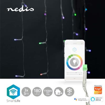 NEDIS Wi-Fi chytré dekorativní LED/ RGB/ 180 LED's/ Android & iOS/ Nedis® SmartLife/ 3 m