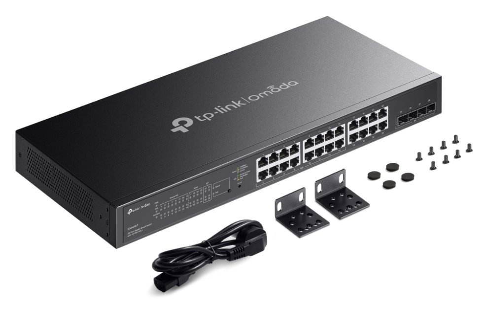 TP-Link SG2428LP, Omada 28-Port Gigabit Smart Switch 16-Port PoE+, 16 GLAN PoE+, 8x GLAN, 4x Gigabit SFP, 150W