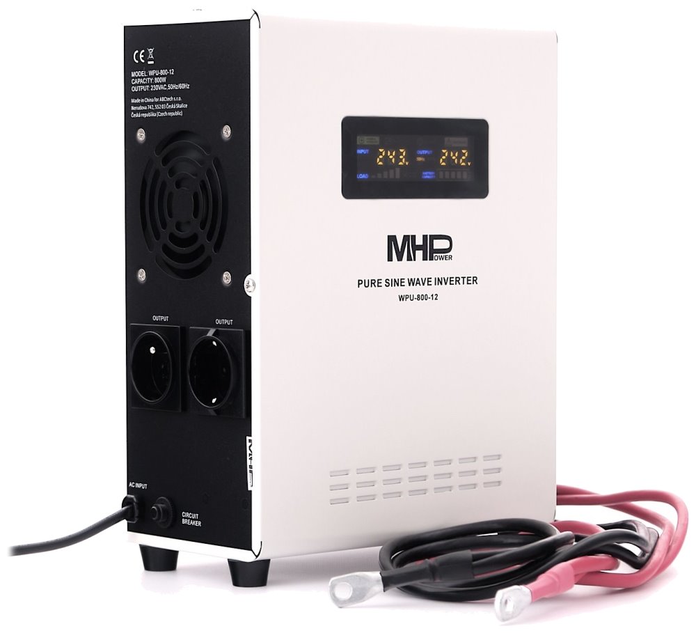 MHPower záložní zdroj WPU-1050-12, UPS, 1050W, čistý sinus, 12V