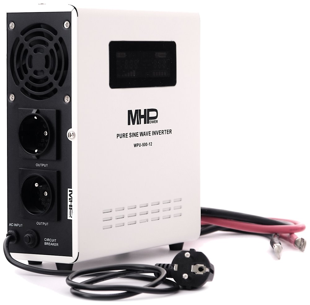 MHPower záložní zdroj WPU-500-12, UPS, 500W, čistý sinus, 12V