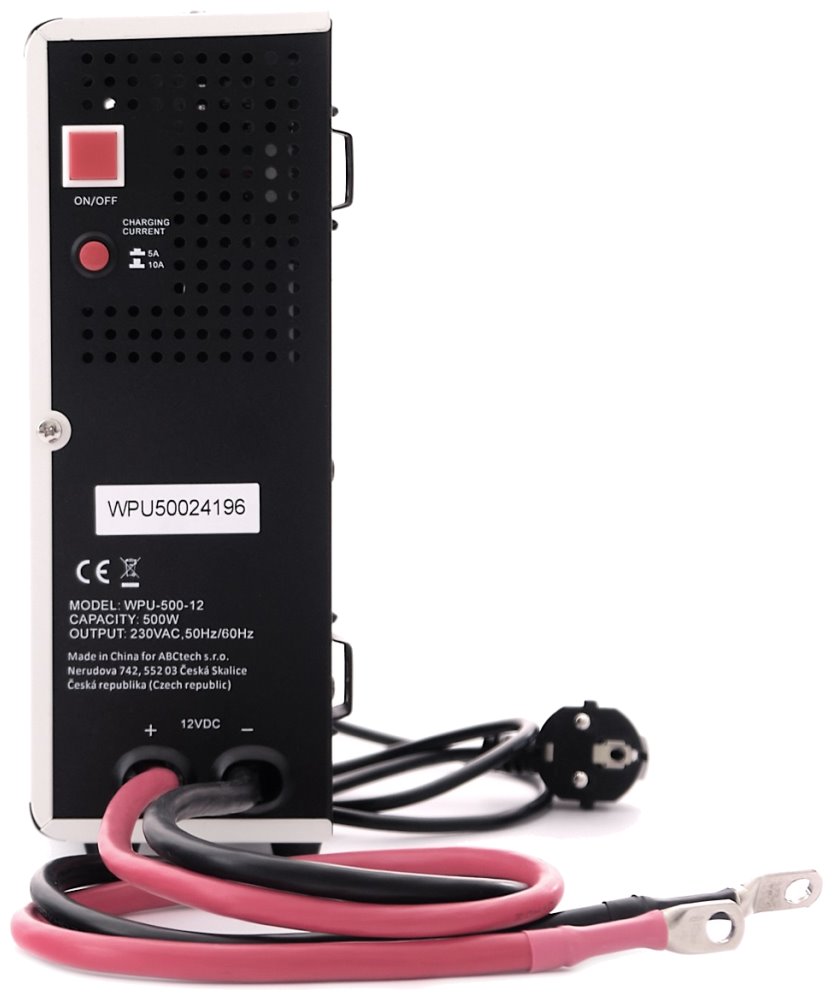 MHPower záložní zdroj WPU-500-12, UPS, 500W, čistý sinus, 12V