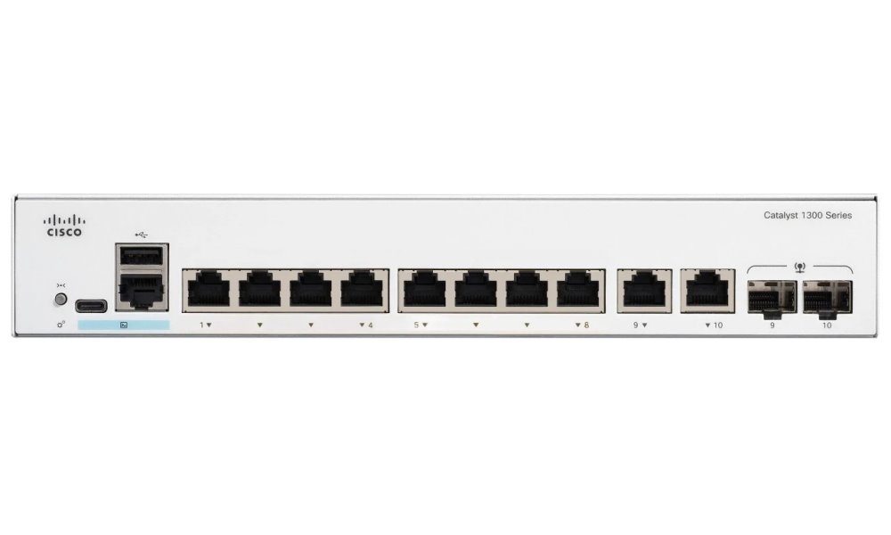 Cisco Catalyst switch C1300-8T-E-2G   8xGbE,2xGbE/SFP combo,fanless