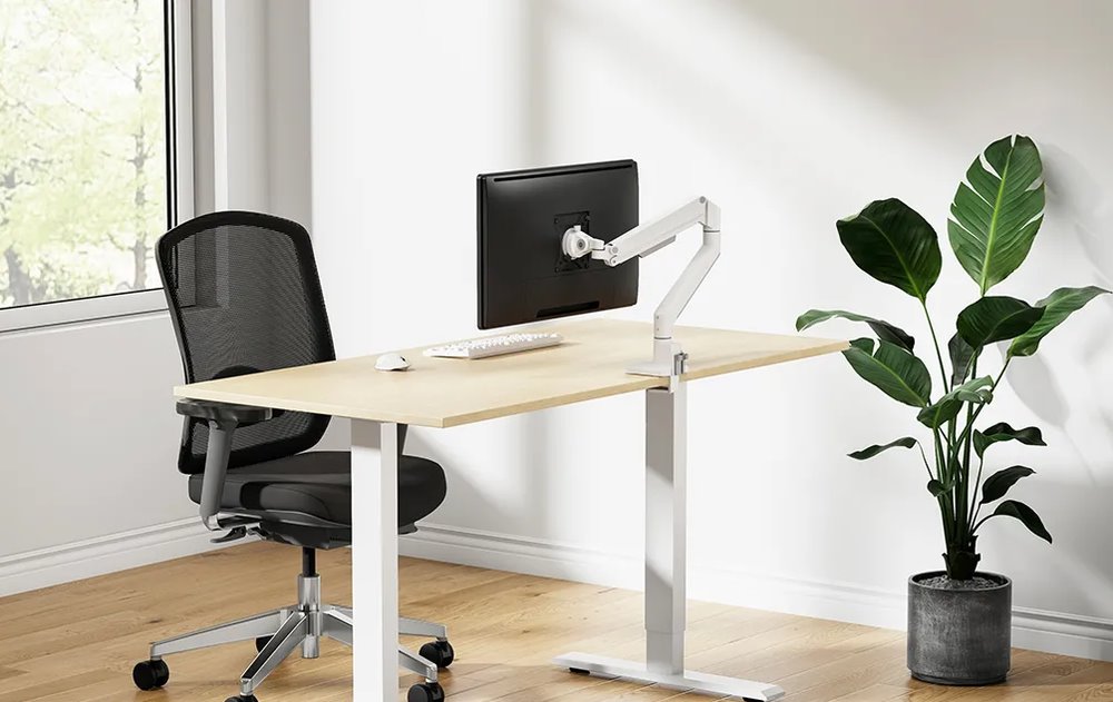 Neomounts  DS70-250WH1 Neomounts NEXT Slim Desk Mount, single display (topfix clamp/grommet), white