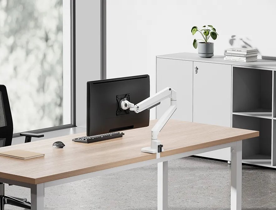 Neomounts  DS70-250WH1 Neomounts NEXT Slim Desk Mount, single display (topfix clamp/grommet), white