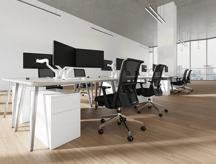 Neomounts  DS70-250WH1 Neomounts NEXT Slim Desk Mount, single display (topfix clamp/grommet), white