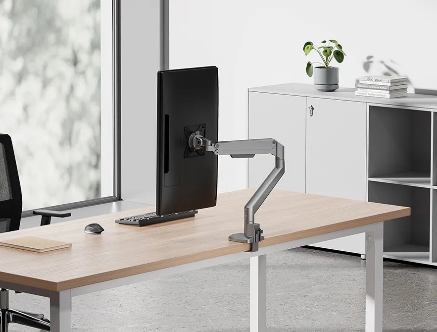 Neomounts  DS70-250SL1 Neomounts NEXT Slim Desk Mount, single display (topfix clamp/grommet), silver