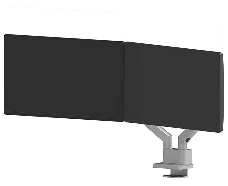 Neomounts DS70-250SL2 Neomounts NEXT Slim Desk Mount, double display (topfix clamp/grommet), silver