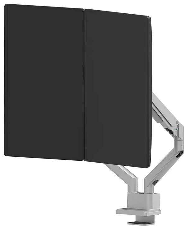Neomounts DS70-250SL2 Neomounts NEXT Slim Desk Mount, double display (topfix clamp/grommet), silver