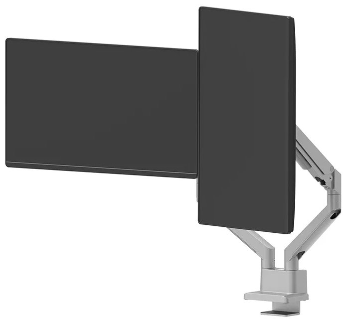 Neomounts DS70-250SL2 Neomounts NEXT Slim Desk Mount, double display (topfix clamp/grommet), silver