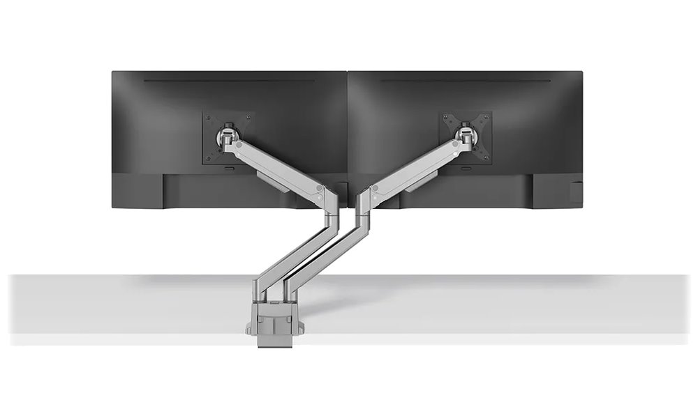 Neomounts DS70-250SL2 Neomounts NEXT Slim Desk Mount, double display (topfix clamp/grommet), silver