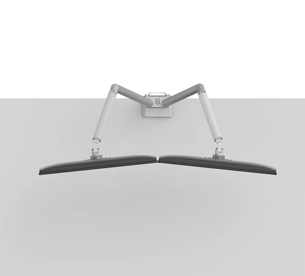 Neomounts DS70-250SL2 Neomounts NEXT Slim Desk Mount, double display (topfix clamp/grommet), silver