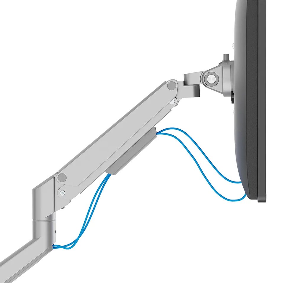 Neomounts DS70-250SL2 Neomounts NEXT Slim Desk Mount, double display (topfix clamp/grommet), silver