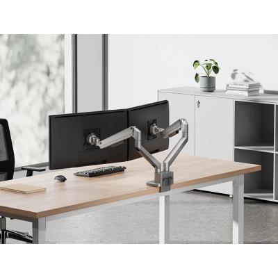Neomounts DS70-250SL2 Neomounts NEXT Slim Desk Mount, double display (topfix clamp/grommet), silver
