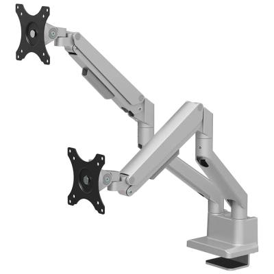 Neomounts DS70-250SL2 Neomounts NEXT Slim Desk Mount, double display (topfix clamp/grommet), silver