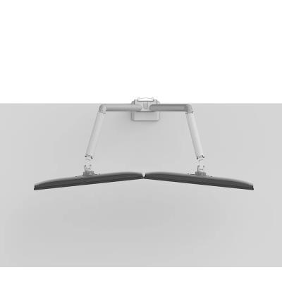 Neomounts DS70-250SL2 Neomounts NEXT Slim Desk Mount, double display (topfix clamp/grommet), silver